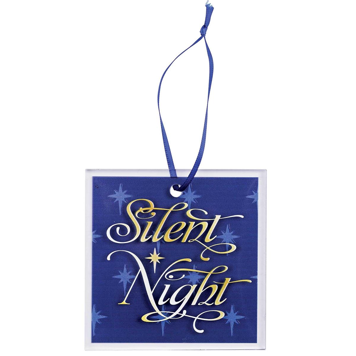 Ornament Blue Star Silent Night by Dicksons