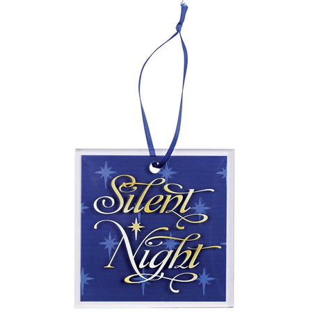 Ornament Blue Star Silent Night by Dicksons
