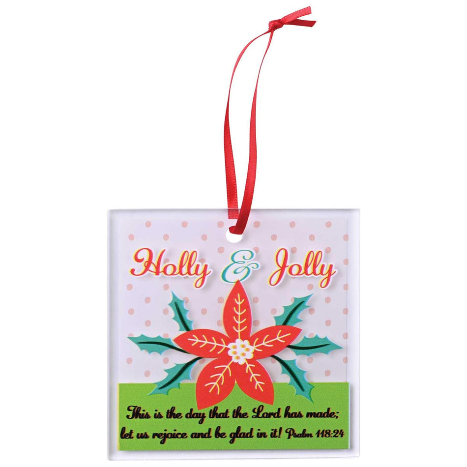 Ornament Holly Jolly Poinsetta by Dicksons