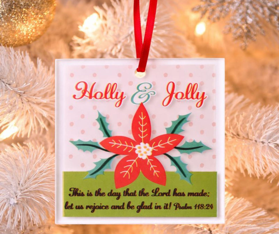 Ornament Holly Jolly Poinsetta by Dicksons, product view 2