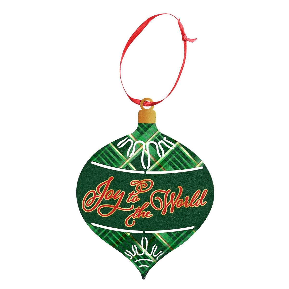 Ornament Joy To The World Metal Bulb 5" by Dicksons