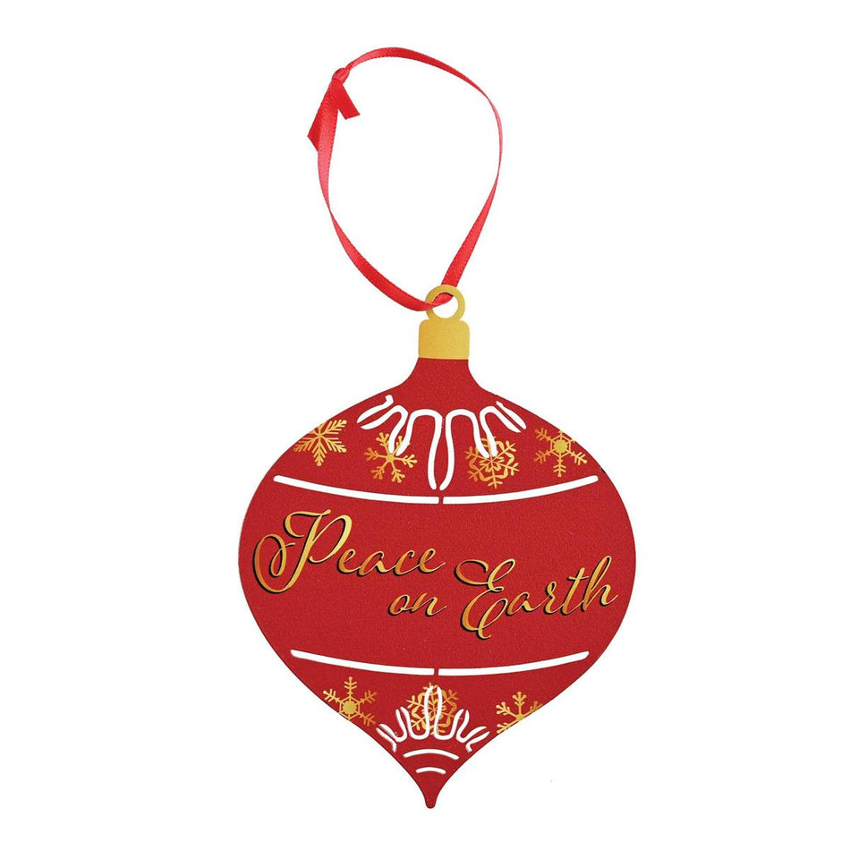 Ornament Peace On Earth Metal Bulb 5" by Dicksons