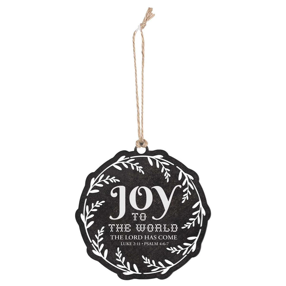 Decorative Holiday Hanging Christmas Tree Ornament 4 Inch Metal Joy by Dicksons