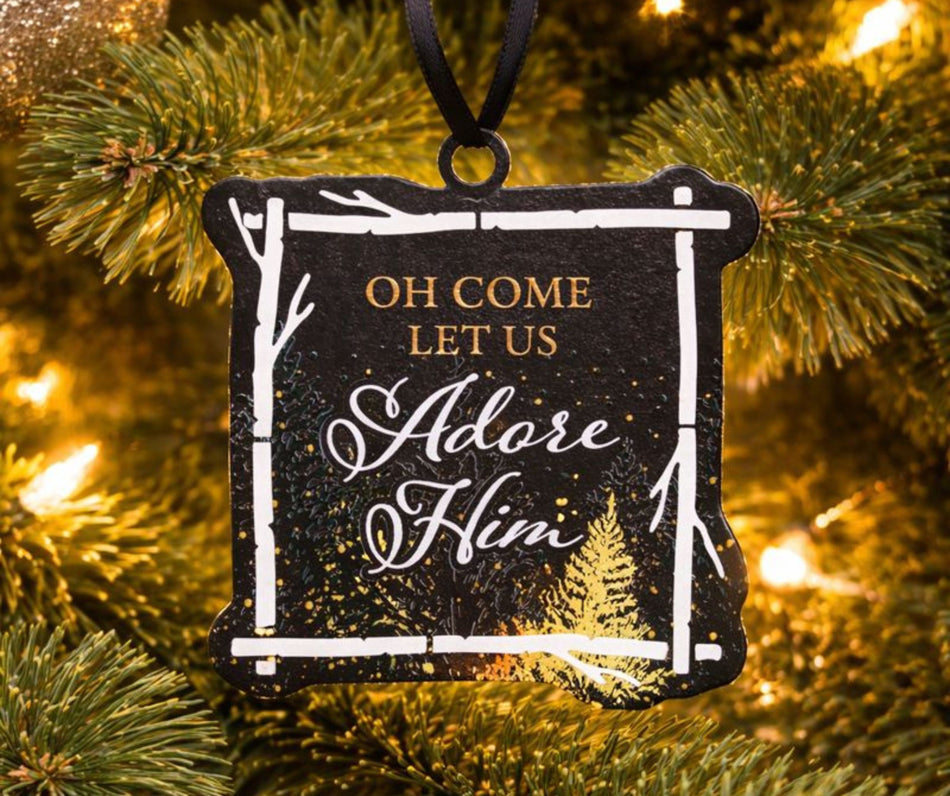 Ornament O Come Let Us Adore Him 4" by Dicksons, product view 2
