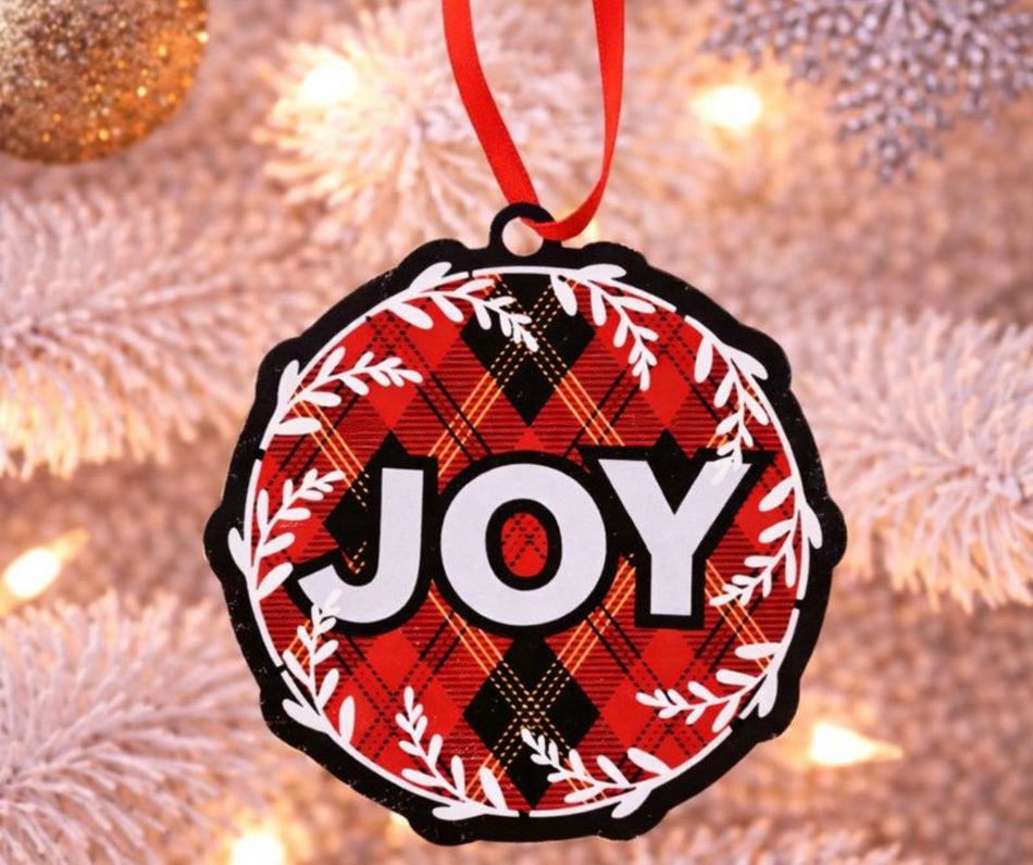Ornament Joy Wreath Leaves 4" by Dicksons, product view 2