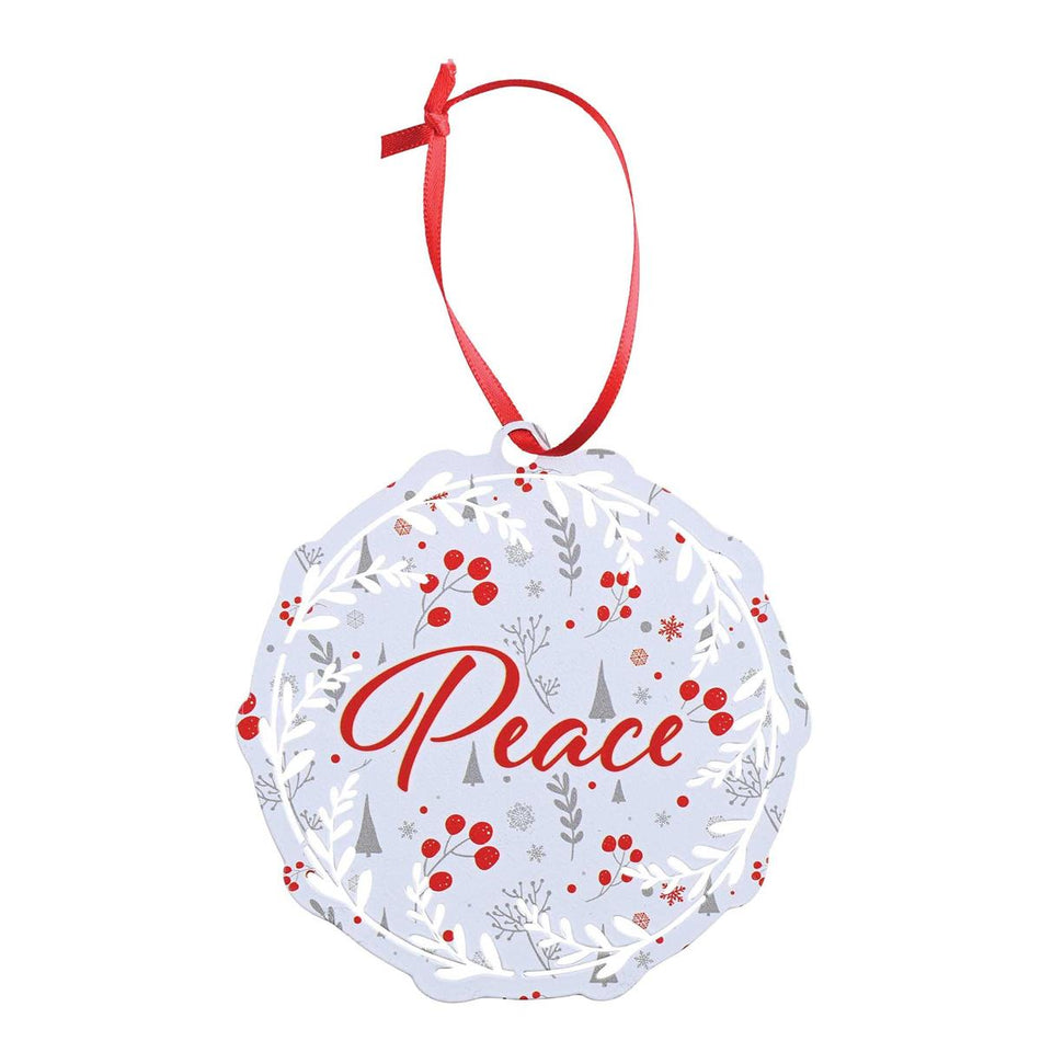 Ornament Peace Wreath Leaves 4" by Dicksons