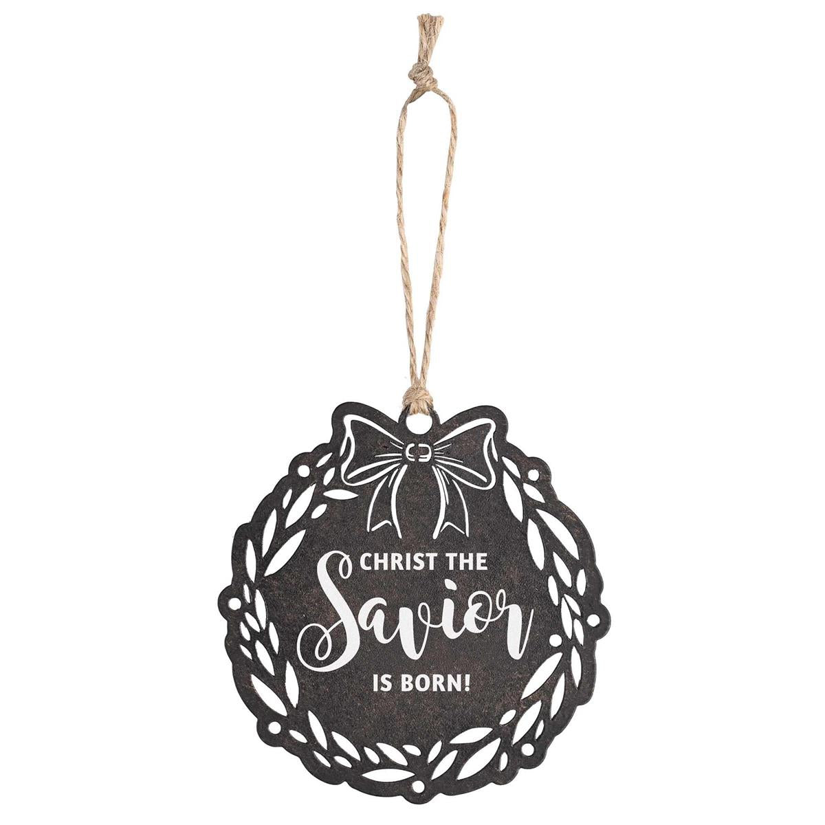 Decorative Holiday Hanging Christmas Tree Ornament 4 Inch Metal Christ Savior by Dicksons