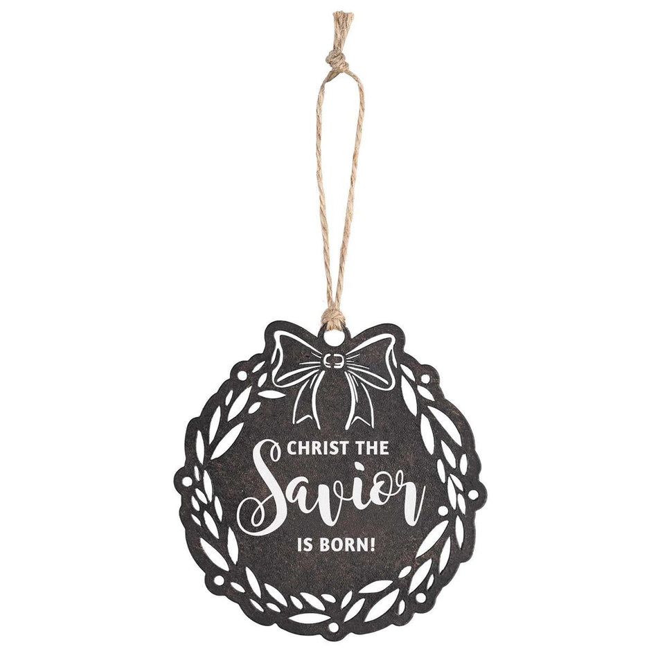 Decorative Holiday Hanging Christmas Tree Ornament 4 Inch Metal Christ Savior by Dicksons