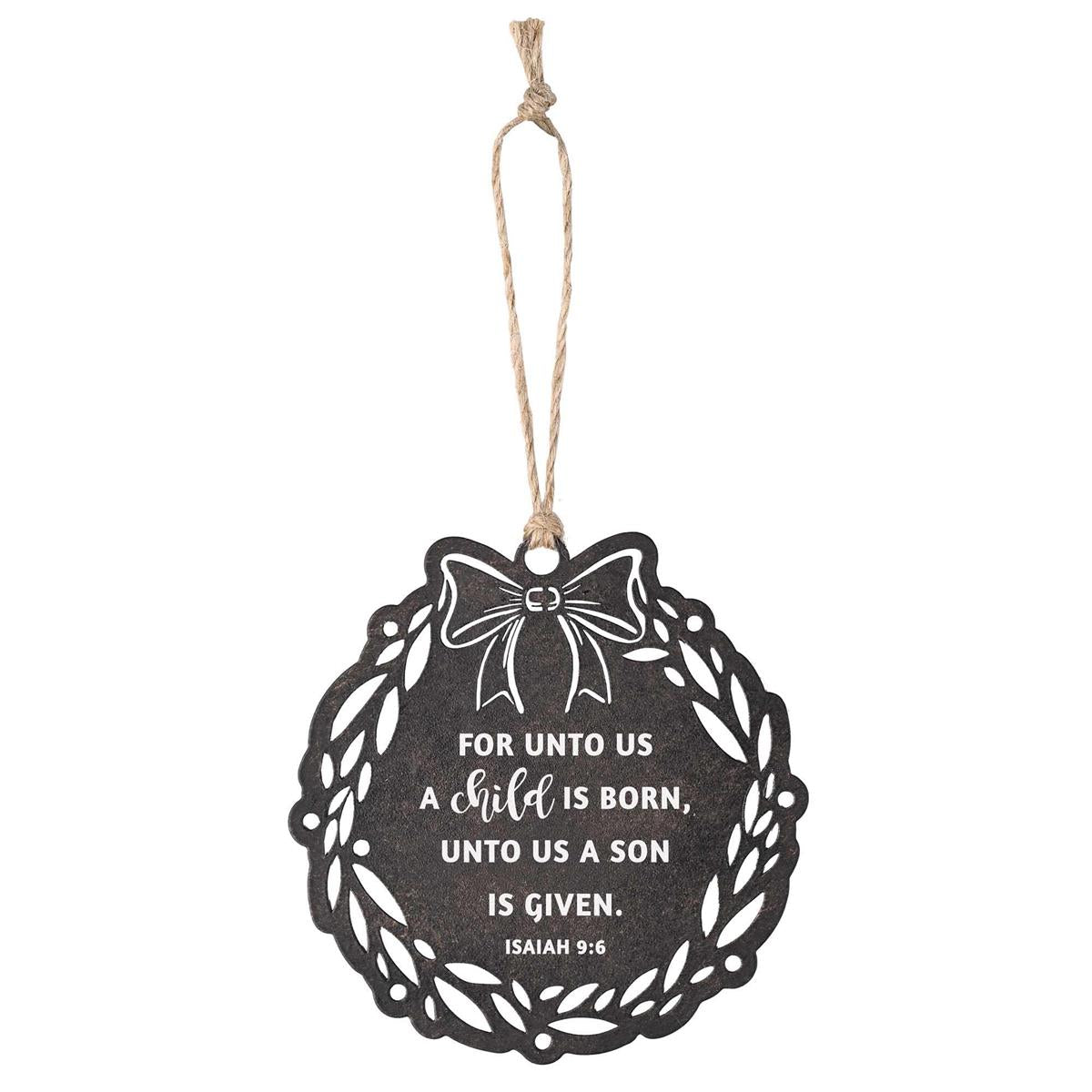 Decorative Holiday Hanging Christmas Tree Ornament 4 Inch Metal Christ Savior by Dicksons, product view 2