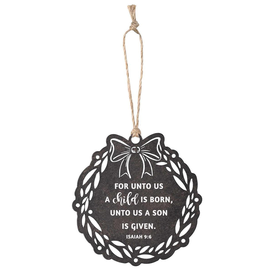 Decorative Holiday Hanging Christmas Tree Ornament 4 Inch Metal Christ Savior by Dicksons, product view 2