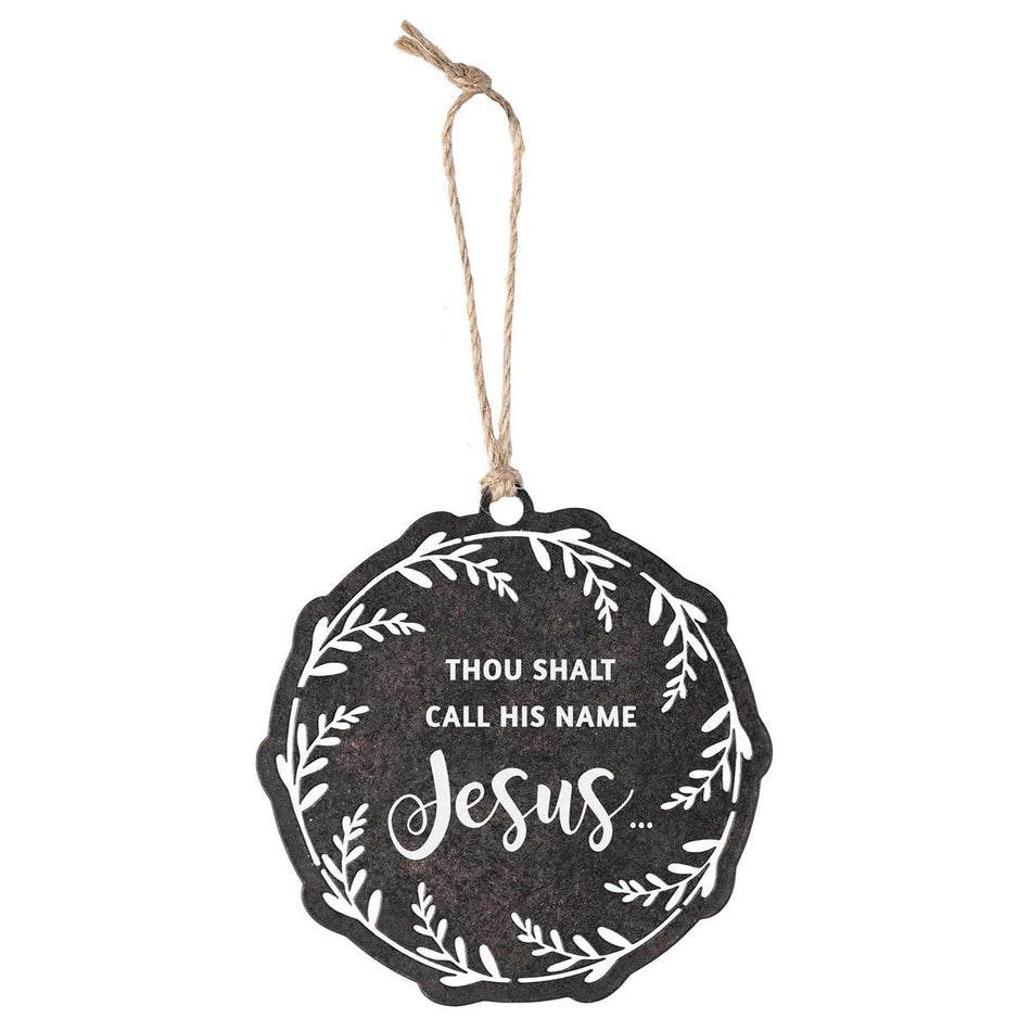 Decorative Holiday Hanging Christmas Tree Ornament 4 Inch Metal Thou Shalt Call by Dicksons
