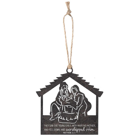 Decorative Holiday Hanging Christmas Tree Ornament 4 Inch Metal Glory by Dicksons, product view 2