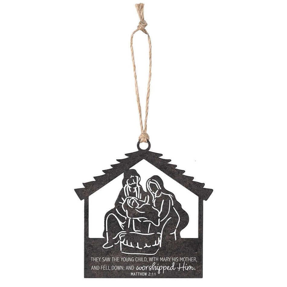 Decorative Holiday Hanging Christmas Tree Ornament 4 Inch Metal Glory by Dicksons, product view 2