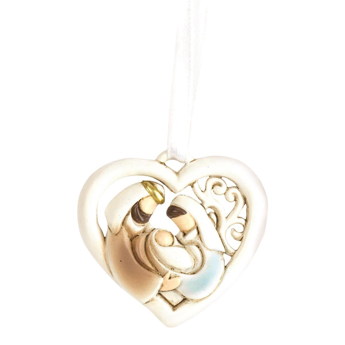 Holy Family in Heart Ornament (CHORNR-3001) by Dicksons