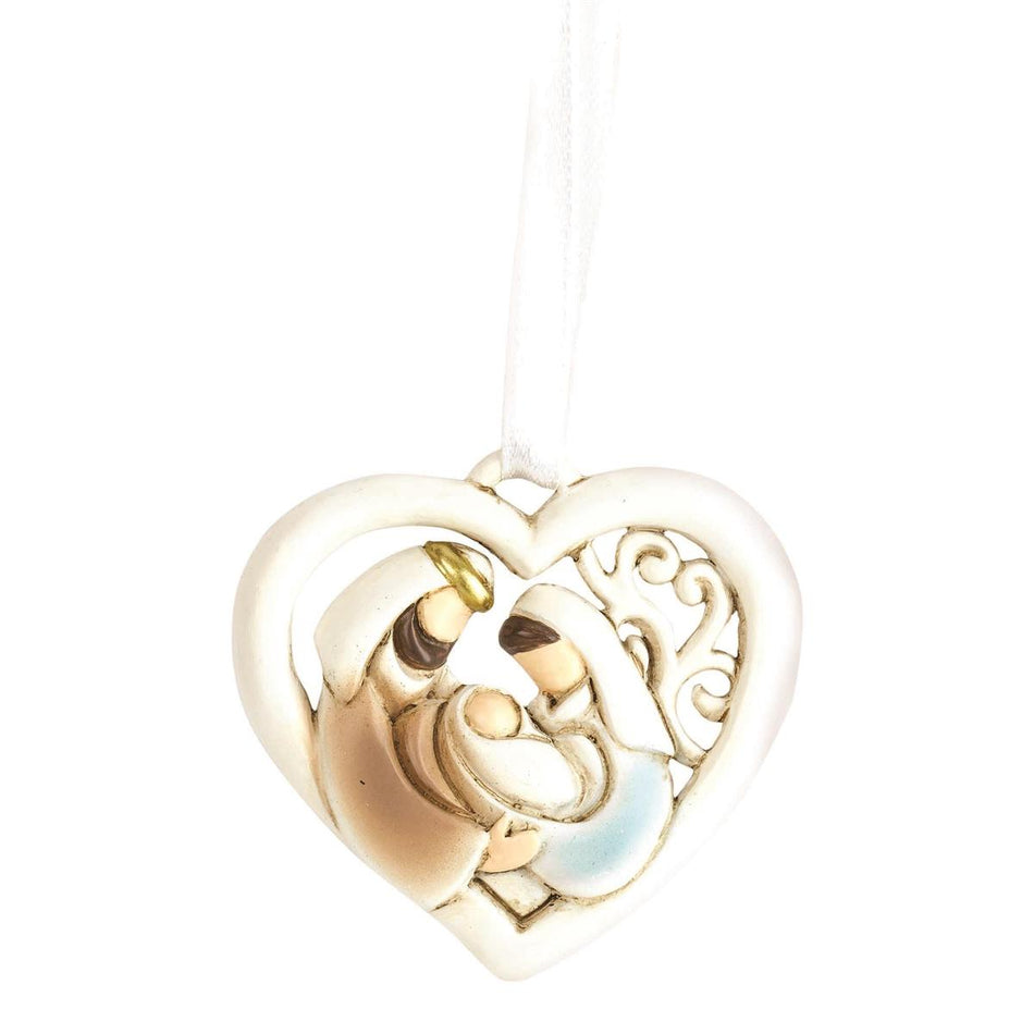 Holy Family in Heart Ornament (CHORNR-3001) by Dicksons