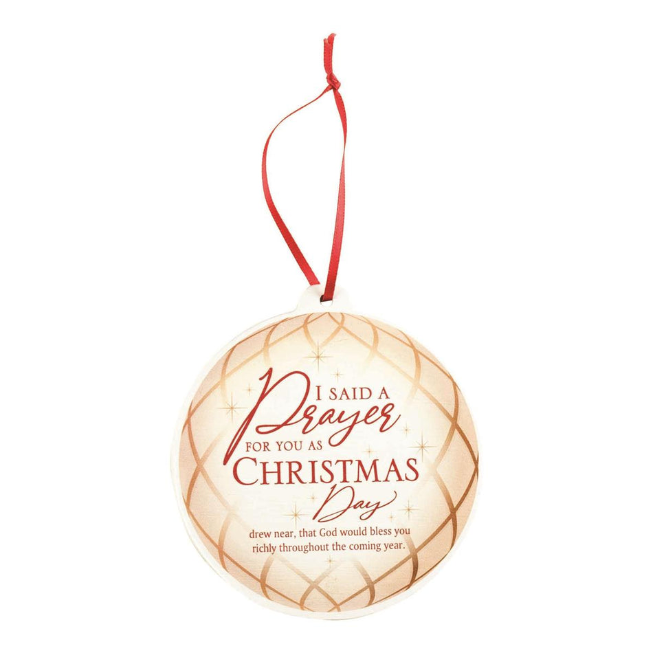 Said A Prayer Patterned Red 4.25 x 4 MDF Decorative Hanging Ornament by Dicksons