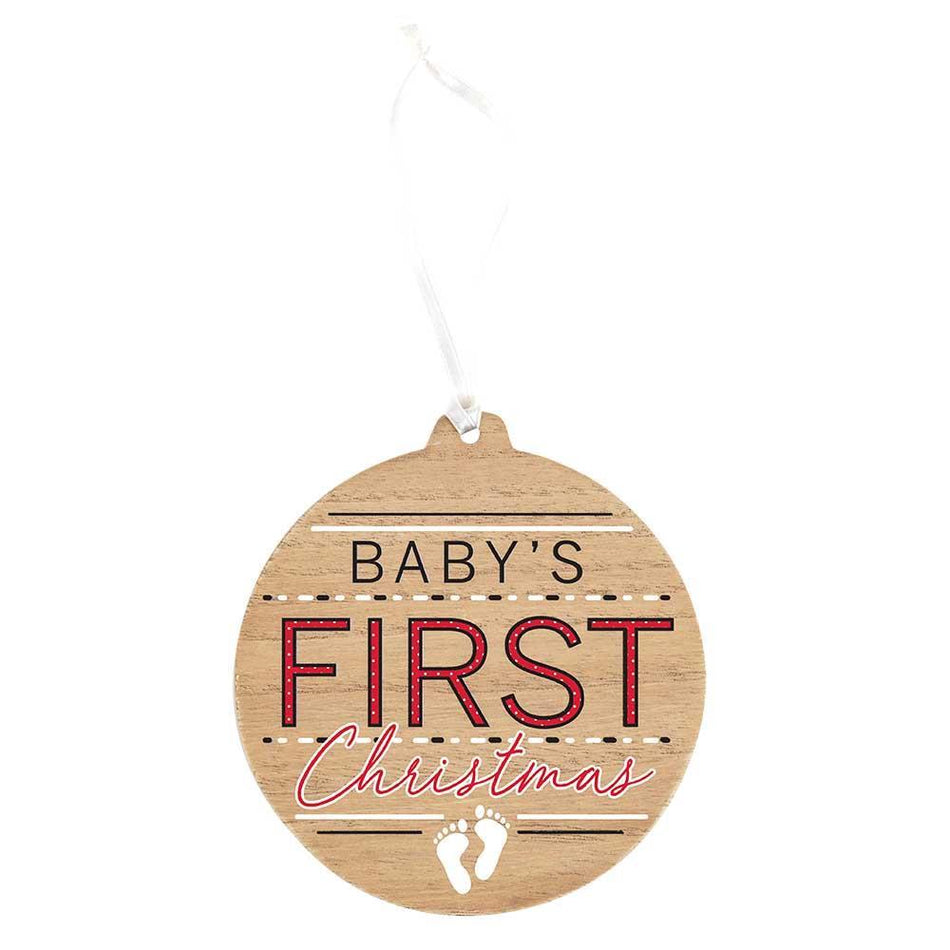 Infant First Holiday Red Footprint 4.25 x 4 MDF Decorative Hanging Ornament by Dicksons