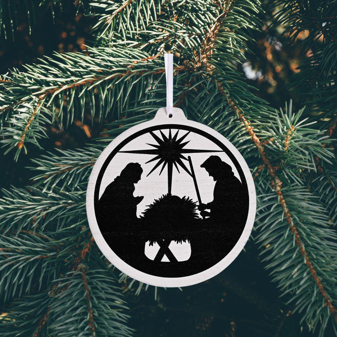 Ornament Wooden Holy Family Silhouette by Dicksons, product view 2
