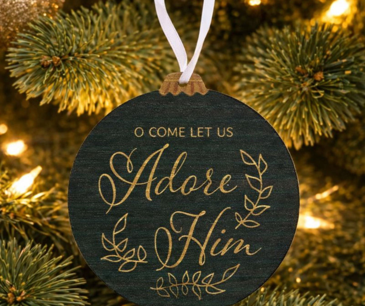 Ornament O Come Let Us Adore Him by Dicksons, product view 2
