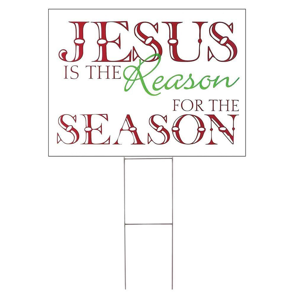 Jesus is The Reason for The Season 24 x 18 Coroplast Christmas Yard Sign by Dicksons