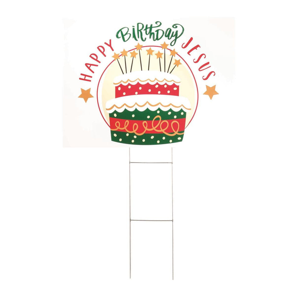 Happy Birthday Santa Fe Red 18 x 24 Paper Decorative Outdoor Yard Sign by Dicksons
