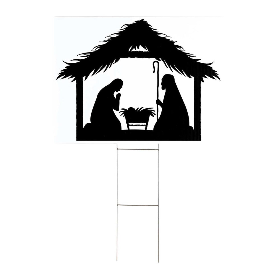 Yard Sign Holy Family Silhouette PVC by Dicksons