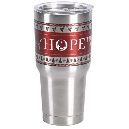 Festive Christmas Travel Tumbler Cup 30 Ounce Stainless Steel Thrill of Hope by Dicksons