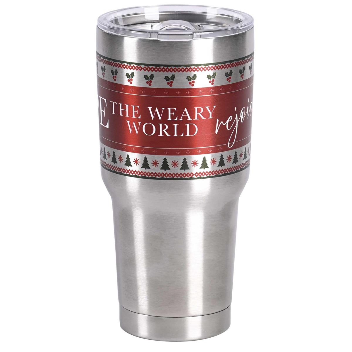 Festive Christmas Travel Tumbler Cup 30 Ounce Stainless Steel Thrill of Hope by Dicksons, product view 2