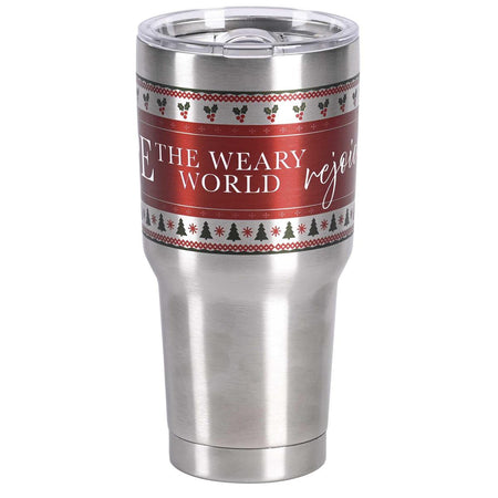 Festive Christmas Travel Tumbler Cup 30 Ounce Stainless Steel Thrill of Hope by Dicksons, product view 2