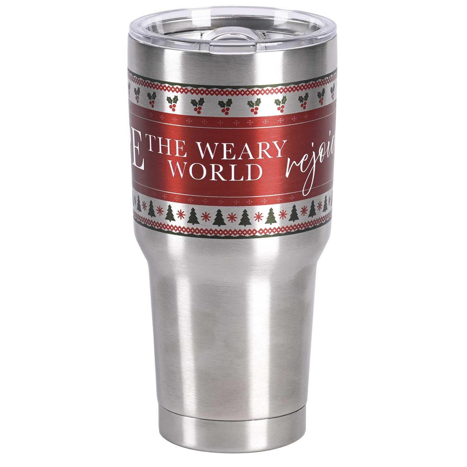 Festive Christmas Travel Tumbler Cup 30 Ounce Stainless Steel Thrill of Hope by Dicksons, product view 2