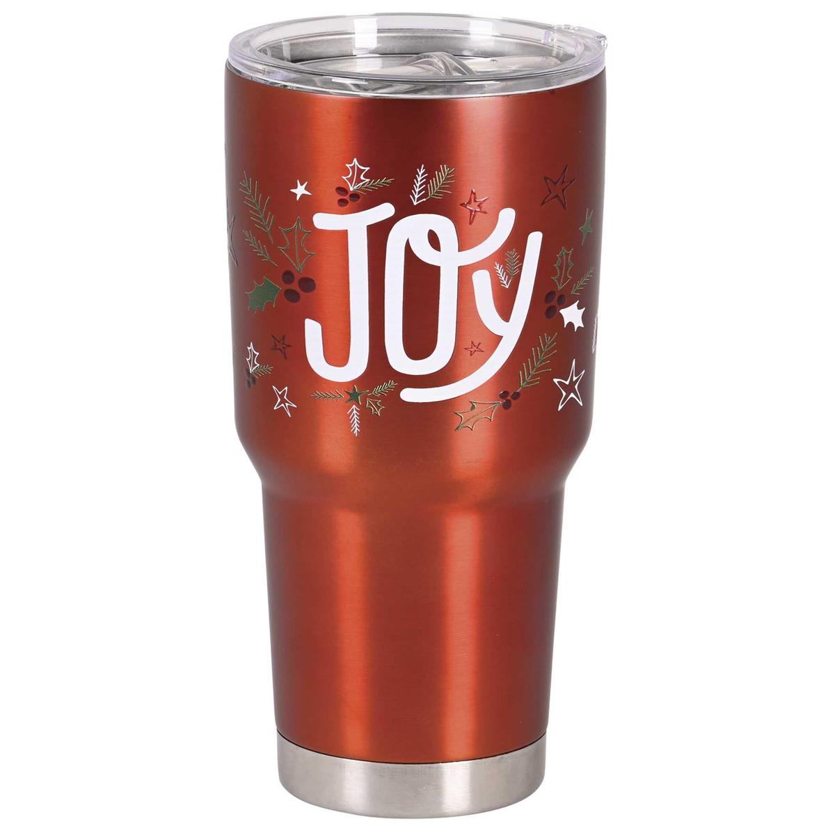 Christmas Red Tumbler Joy Confetti by Dicksons