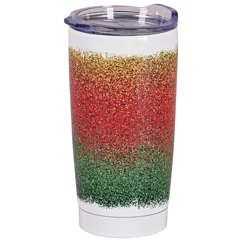 Festive Christmas Travel Tumbler Cup 20 Ounce Stainless Steel Glitter Jesus by Dicksons, product view 2