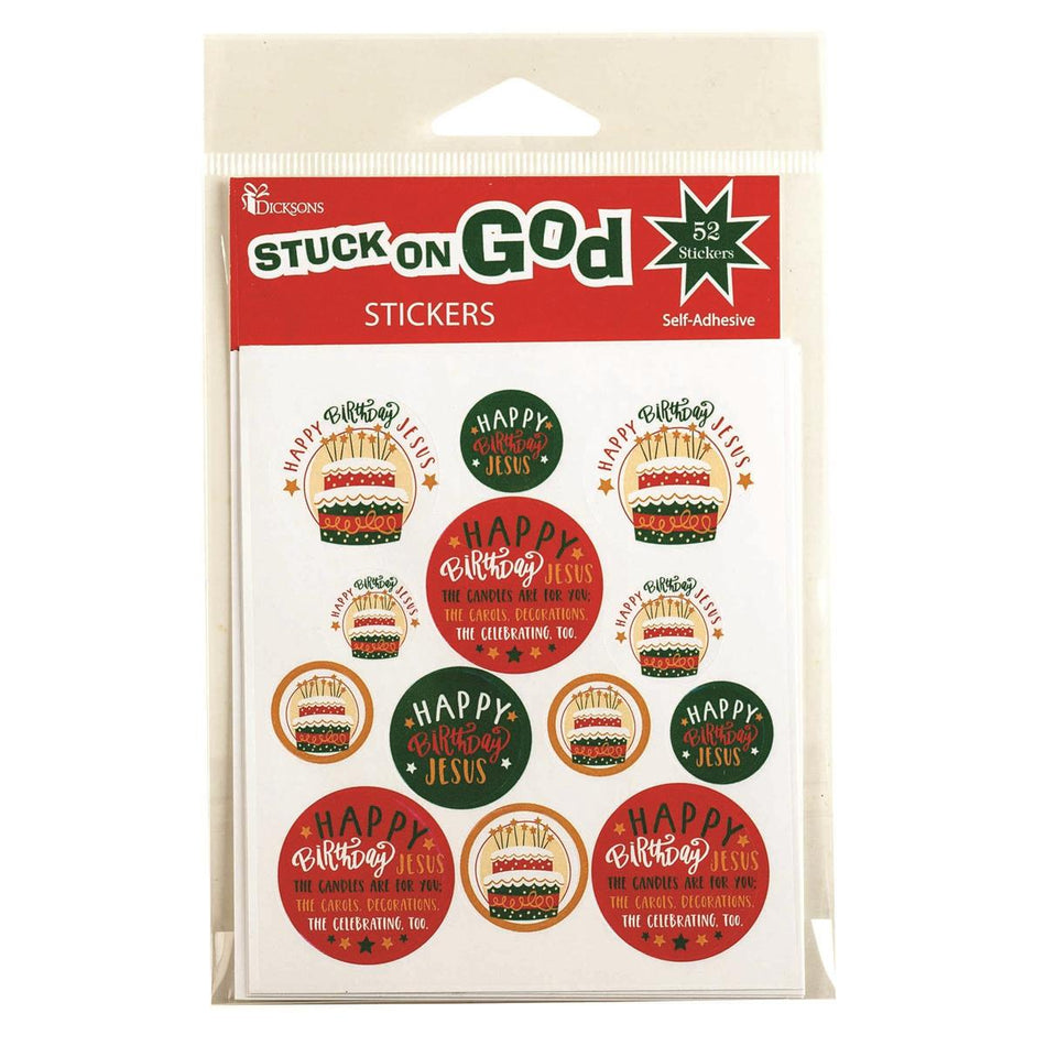 Sticker Happy Birthday Jesus 52 Pieces by Dicksons
