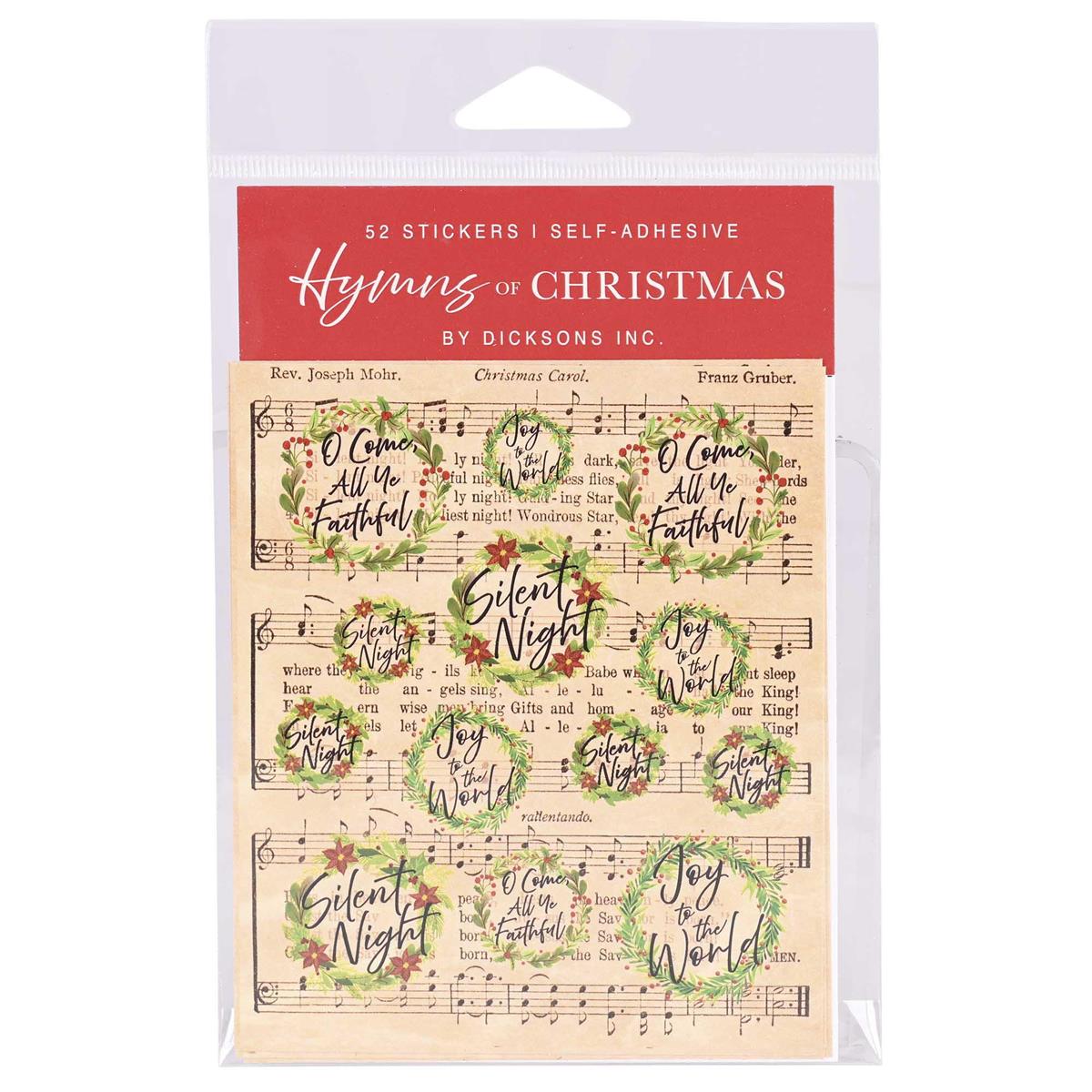 Adhesive Christmas Sticker Decals Vinyl Hymns of Christmas Sheet Music Pack by Dicksons