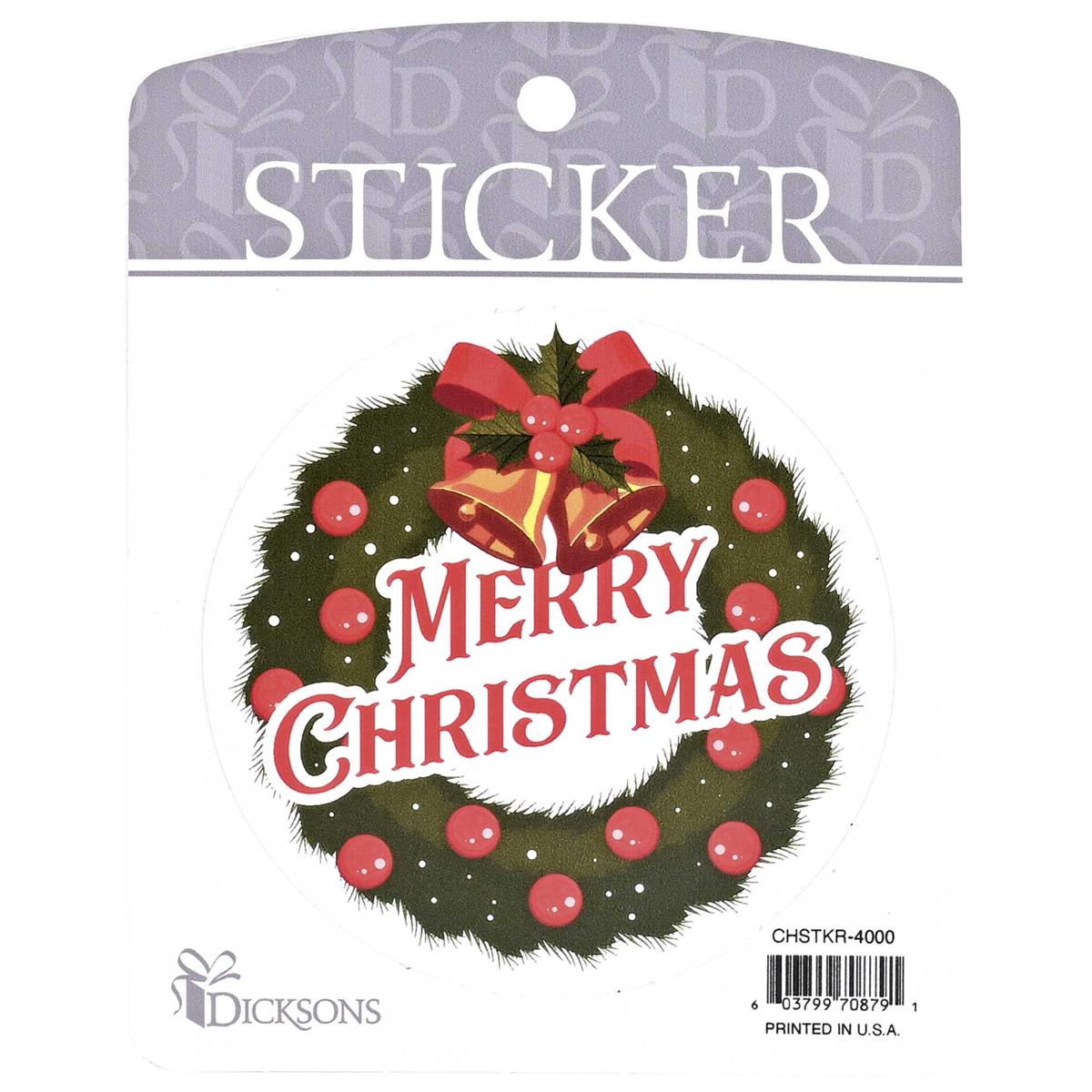 Sticker Wreath Merry Christmas by Dicksons