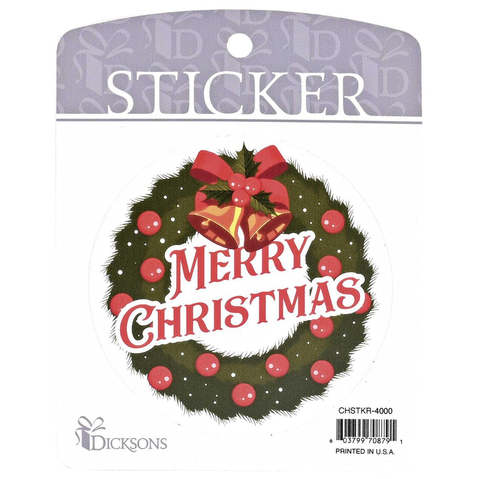 Sticker Wreath Merry Christmas by Dicksons