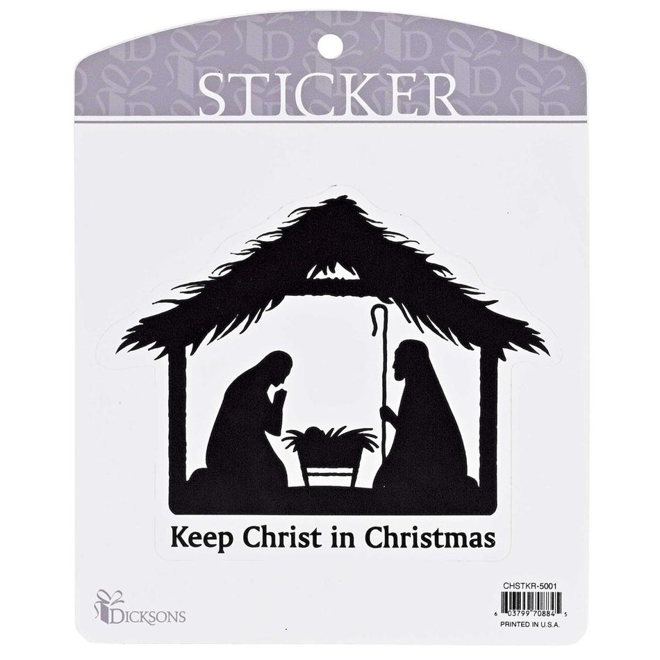 Sticker Holy Family In Creche by Dicksons