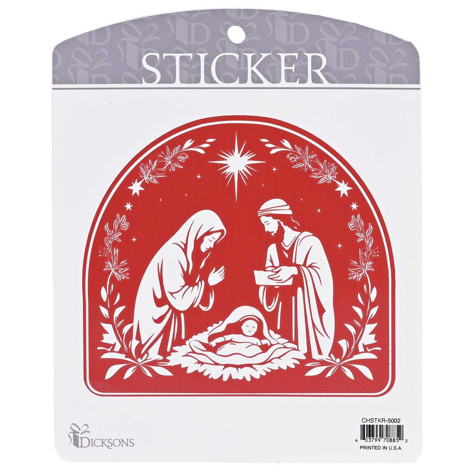 Sticker Red Holy Family With Star by Dicksons