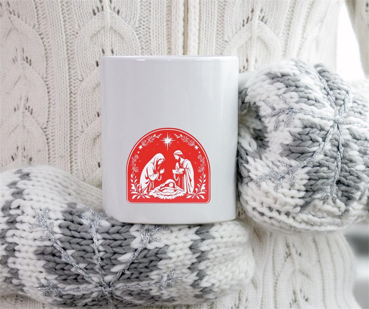 Sticker Red Holy Family With Star by Dicksons, product view 2