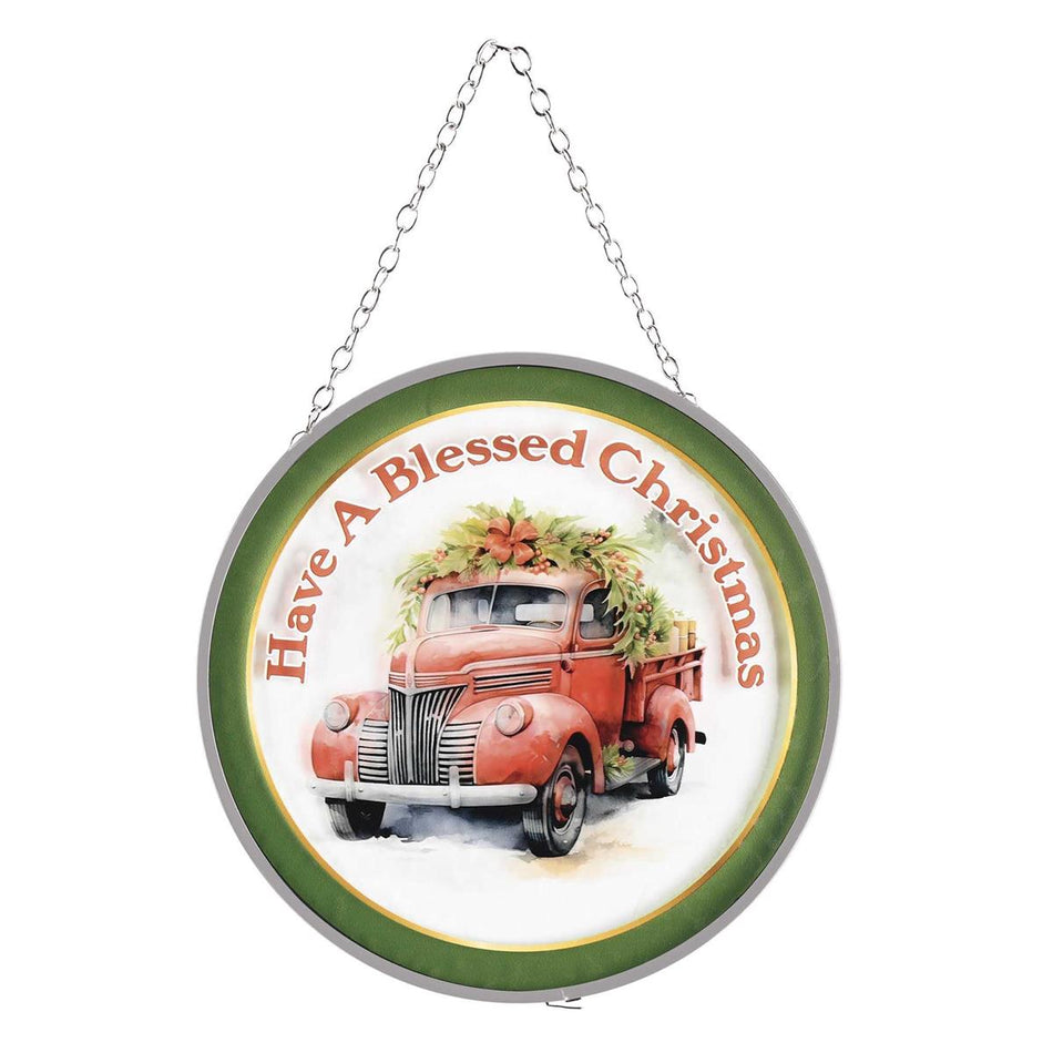 Suncatcher Red Truck Merry Christmas by Dicksons