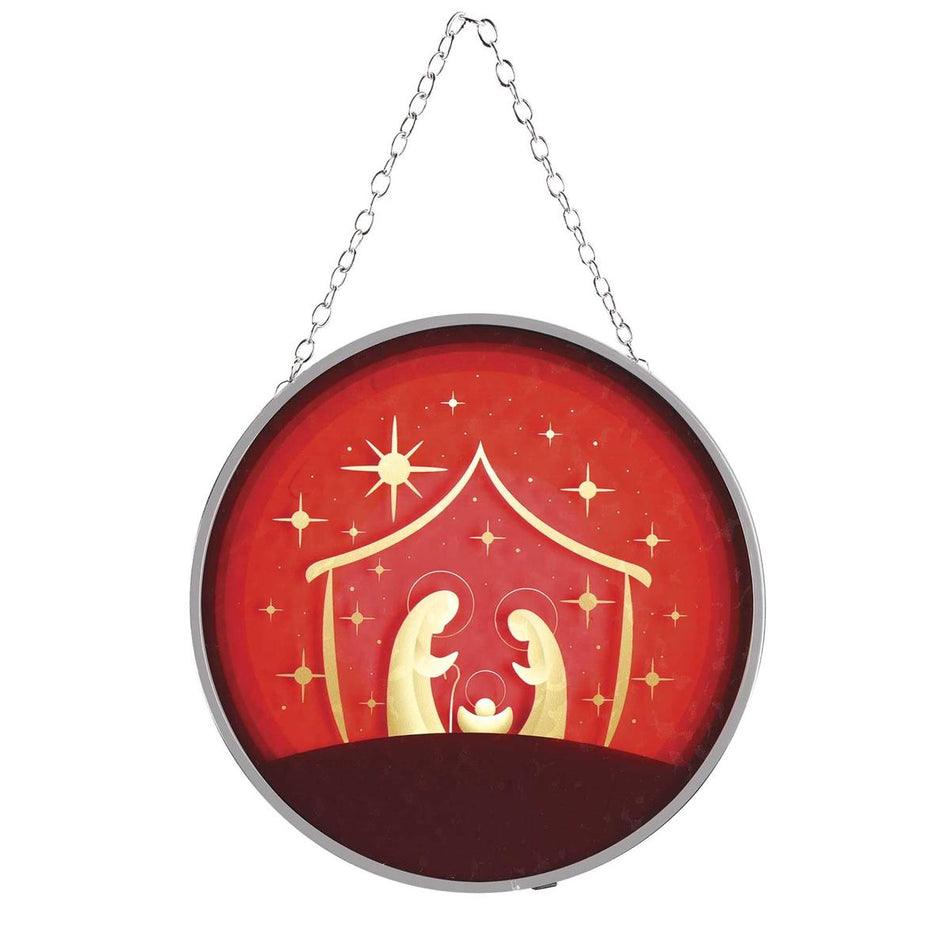 Festive Christmas Suncatcher Hanging Ornament for Window 6 Inch Glass and Metal (CHSUNCG-11) by Dicksons