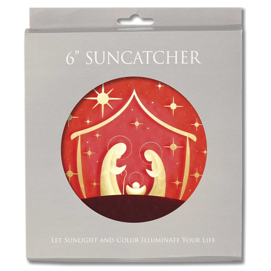 Festive Christmas Suncatcher Hanging Ornament for Window 6 Inch Glass and Metal (CHSUNCG-11) by Dicksons, product view 2