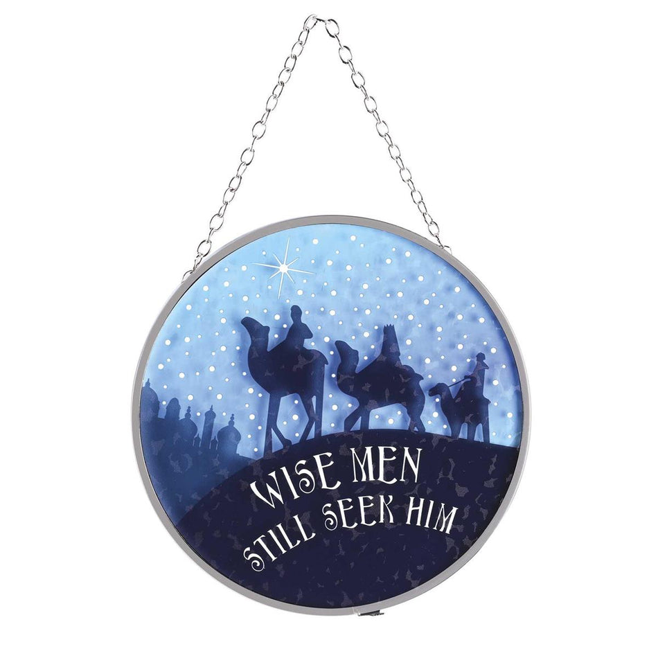 Festive Christmas Suncatcher Hanging Ornament for Window 6 Inch Glass and Metal (CHSUNCG-13) by Dicksons