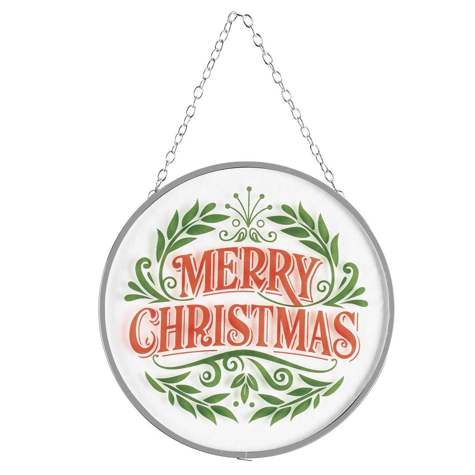 Suncatcher Merry Christmas Wreath by Dicksons