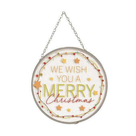 Suncatcher We Wish You A with Suction Cup 6" by Dicksons