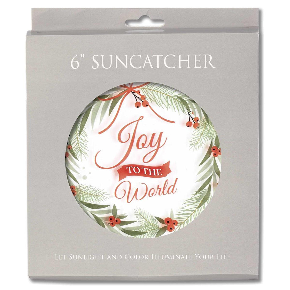 Suncatcher Joy To The World Wreath by Dicksons, product view 2