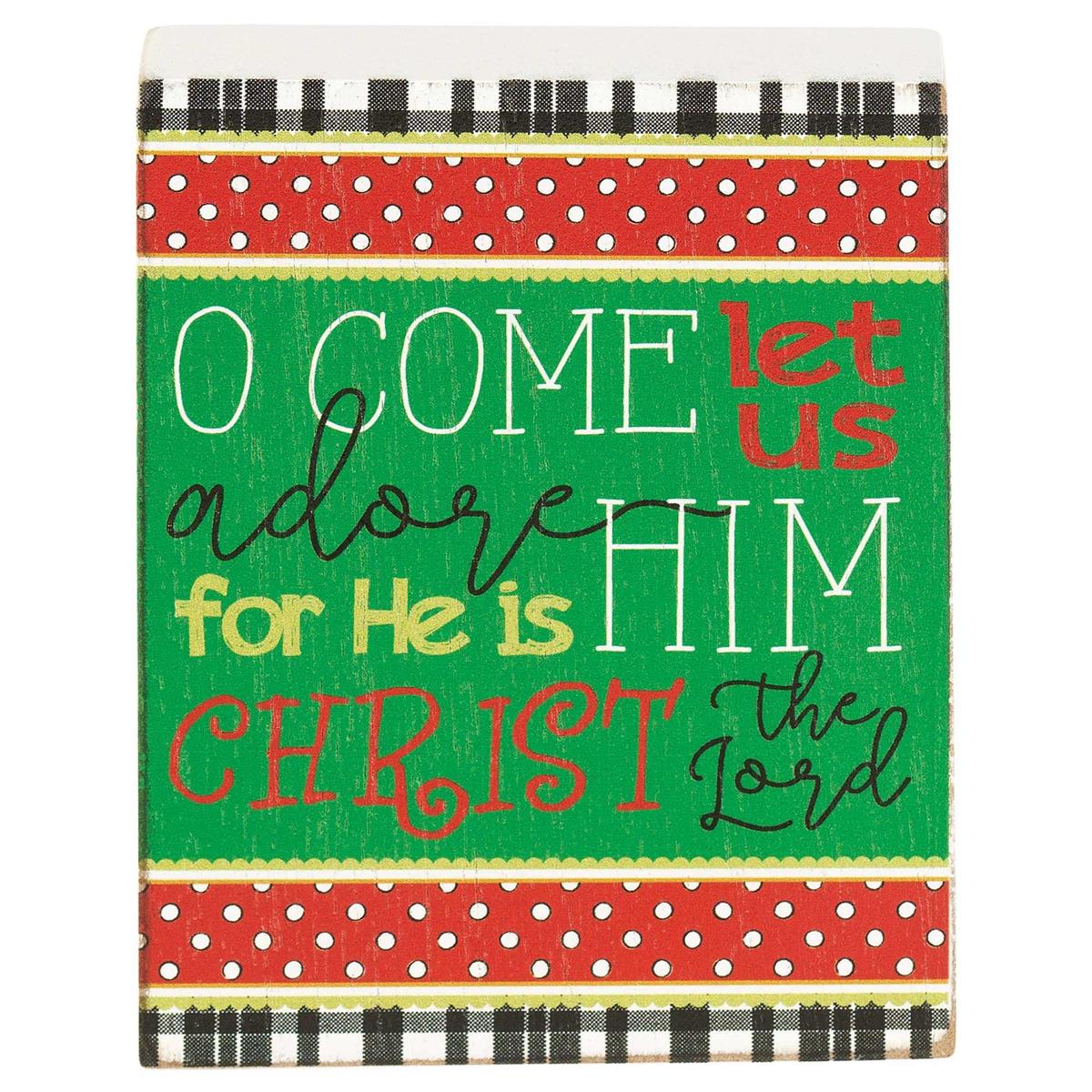 O Come Let Us Adore Him Tabletop Plaque by Dicksons, product view 3