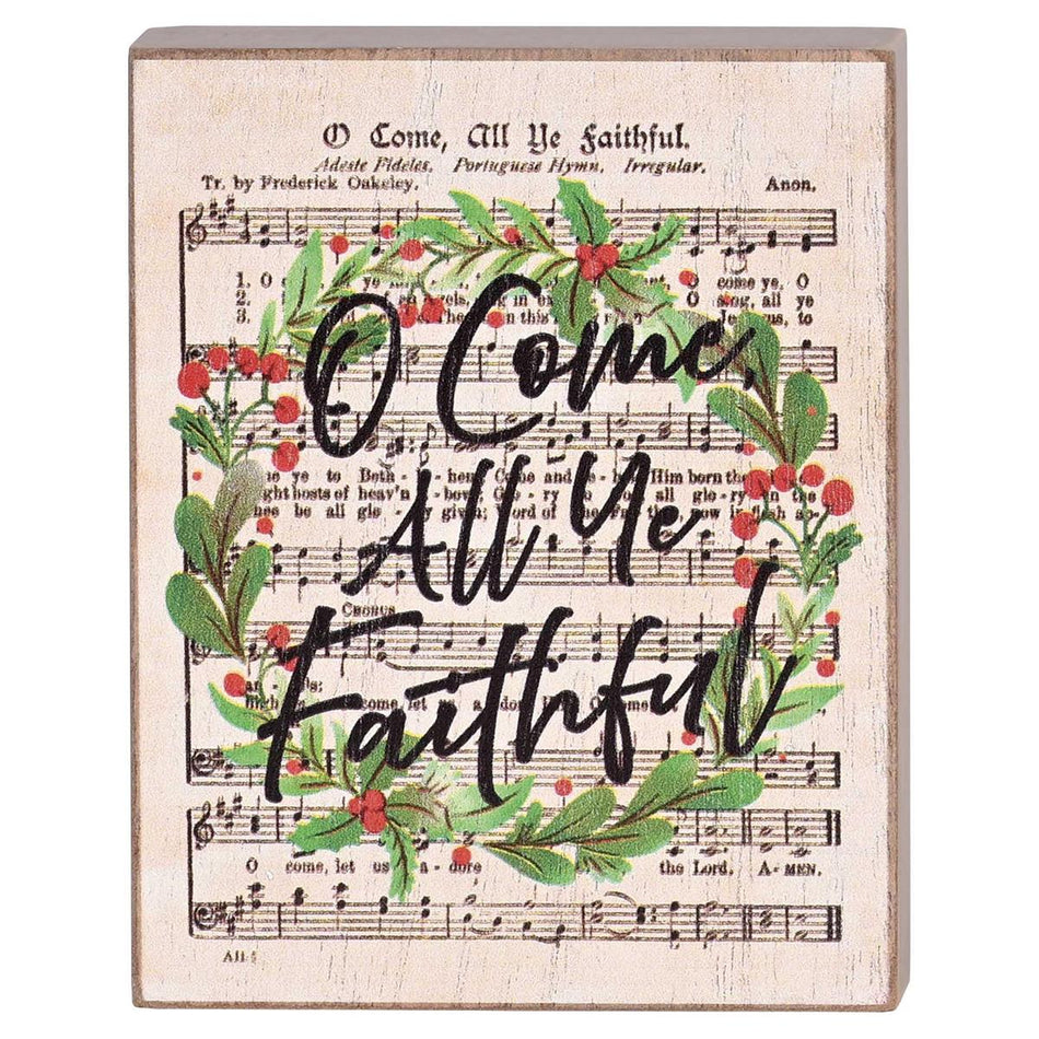 Tabletop Plaque Come Ye Faithful Hymn by Dicksons, product view 2
