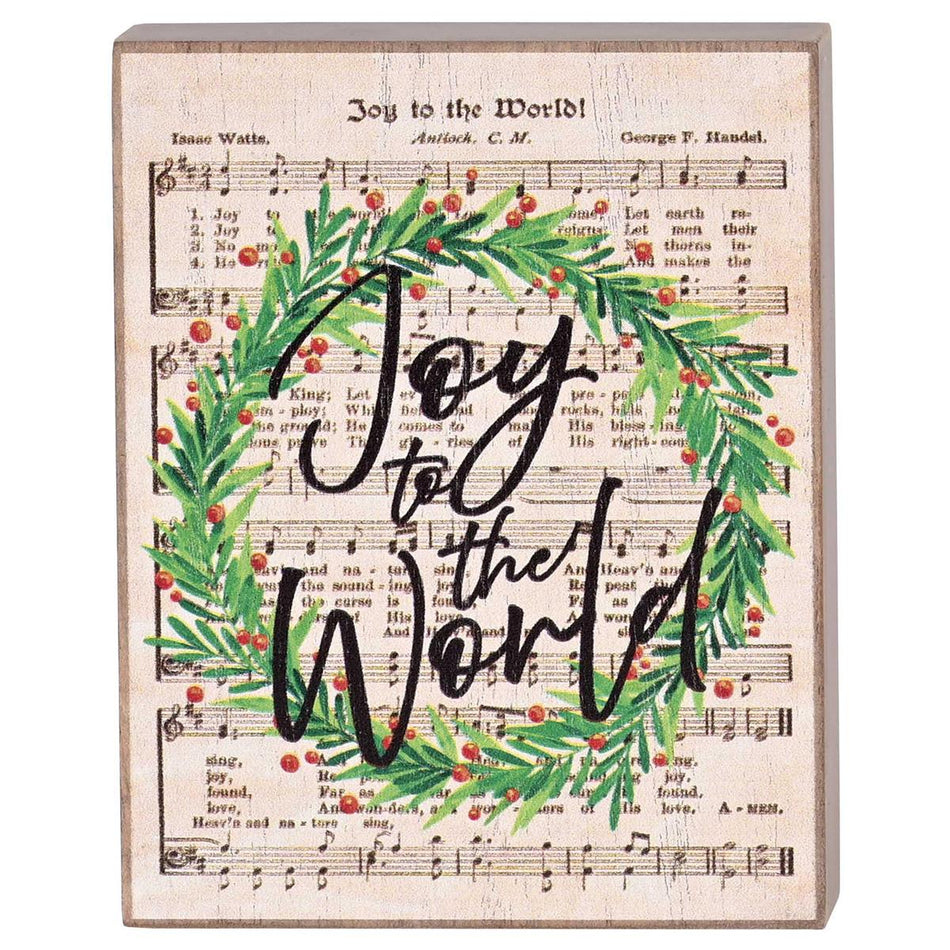 Tabletop Plaque Joy To The World Hymn by Dicksons, product view 2