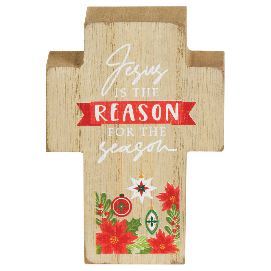 Tabletop Plaque Cross Jesus Is Reason by Dicksons, product view 2